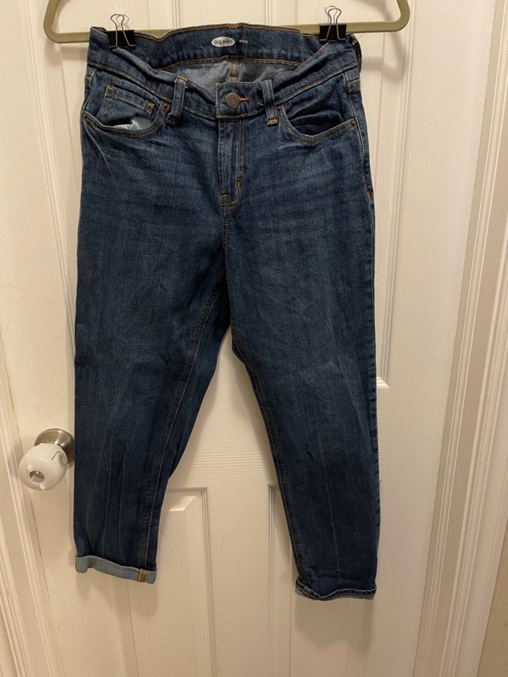 Old Navy Dark Blue Mid-Rise boyfriend Jeans - Petite